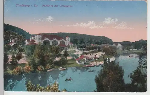 (109939) AK Straßburg, Strasbourg, Orangerie, aus Leporello, vor 1945