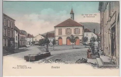 (107592) AK Saales, Rathausplatz, vor 1905