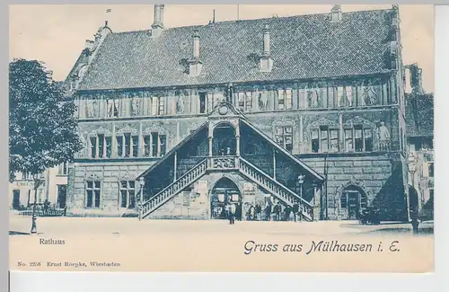 (106680) AK Gruss aus Mülhausen i.Elsass, Rathaus, vor 1905