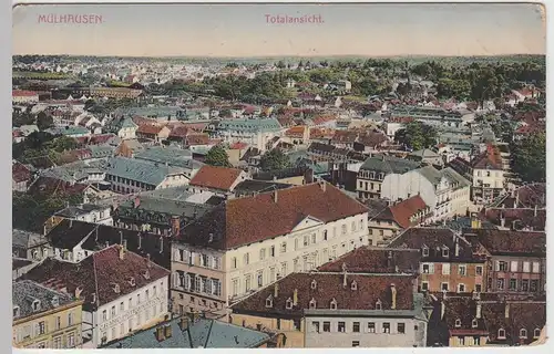 (105403) AK Mülhausen, Mulhouse, Totalansicht 1915, Feldpost