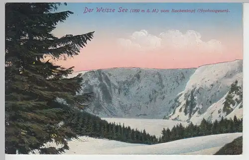 (105399) AK Weißer See, Lac Blanc, Blick vom Buchenkopf, Feldpost 1915