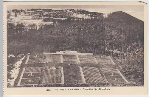 (103910) AK Vieil Armand, Hartmannswillerkopf, Cimetière du Silberloch, vor 1945