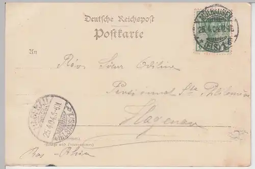 (100201) AK Gruss aus Oberbronn, Kapelle und Krankenhaus, 1904