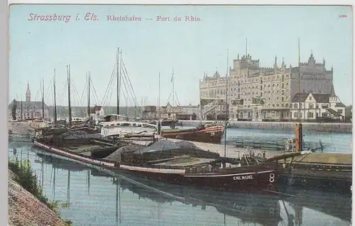 (100194) AK Strassburg, Strasbourg, Rheinhafen, um 1905