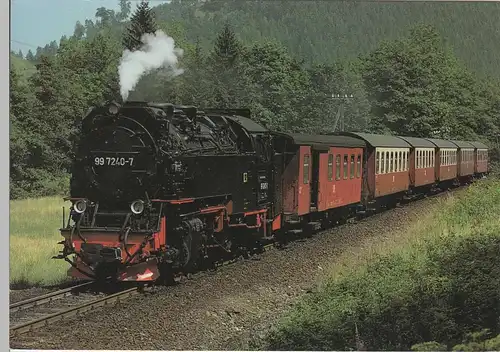 (70279) AK Schmalspur-Dampflok 99 7240-7 bei Eisfelder Talmühle 1988