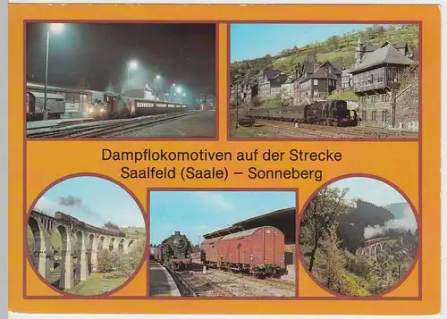 (60747) AK Dampflokomotiven a.d. Str. Saalfeld - Sonneberg 1987