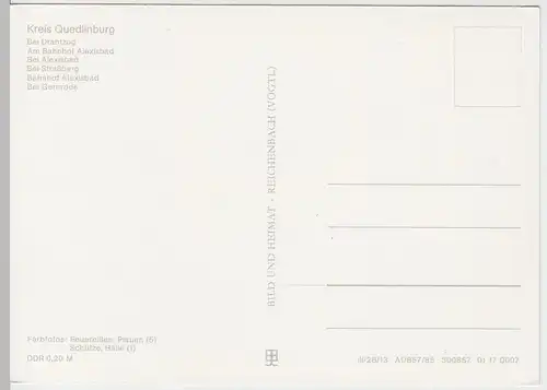 (60746) AK Selketalbahn, Mehrbildkarte BR 99 Alexisbad, Gernrode 1985