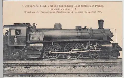 (113720) AK Verbund Schnellzug Lokomotive S 9, Preuss. Staatsbahn, vor 1945