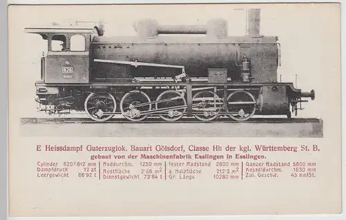 (113617) AK E Heißdampf Güterzuglokomotive Gölsdorf, Hh, vor 1945