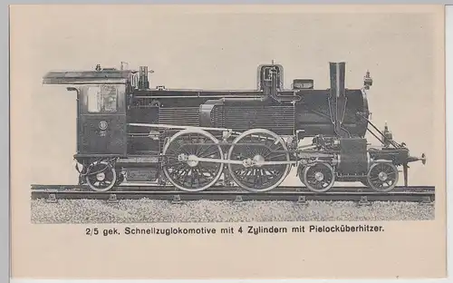 (113615) AK Schnellzuglokomotive, Preußische S8, Pielocküberhitzer, vor 1945