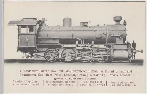 (113610) AK D Heißdampf Güterzuglokomotive Preußische G 8, vor 1945