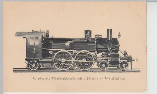 (113606) AK Schnellzuglokomotive, Preußische S8, Pielocküberhitzer, vor 1945