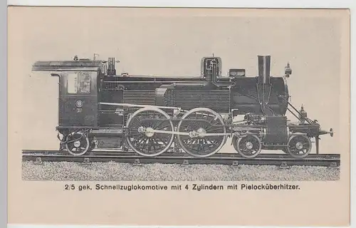 (113605) AK Schnellzuglokomotive, Preußische S8, Pielocküberhitzer, vor 1945