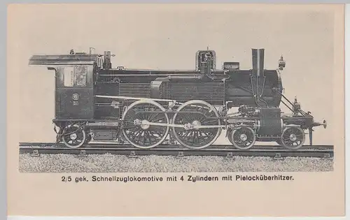 (113603) AK Schnellzuglokomotive, Preußische S8, Pielocküberhitzer, vor 1945