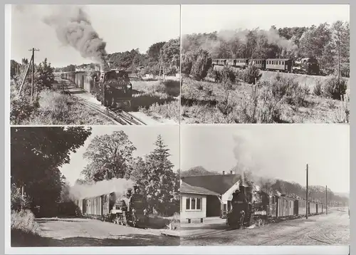 (110794) 9 Foto-Karten in Hülle - Bäderbahn Putbus - Göhren, 1983