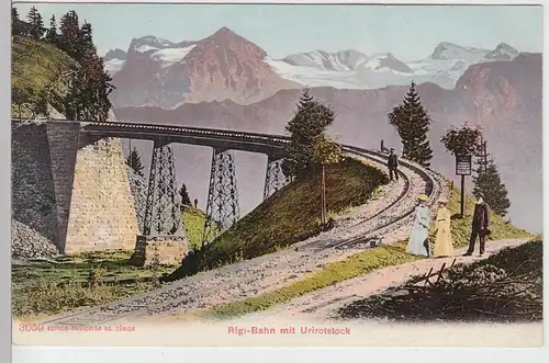 (100226) AK Rigi-Bahn (Brücke) mit Urirotstock, vor 1945