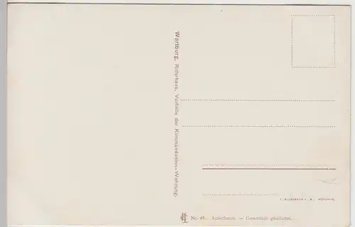 (96824) AK Eisenach, Wartburg, Ritterhaus, Vorhalle Kom. Wohn., v. 1945