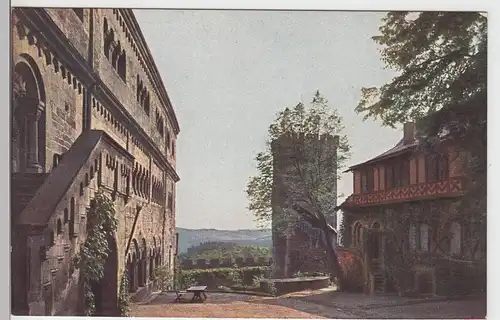 (96821) AK Eisenach, Wartburg, zweiter Burghof, Haupthof, vor 1945