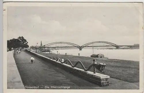 (78530) AK Düsseldorf, Rheinschlange 1940