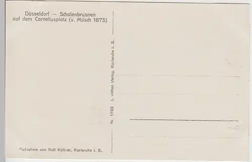 (104150) Foto AK Düsseldorf, Schalenbrunnen a.d. Corneliusplatz, vor 1945