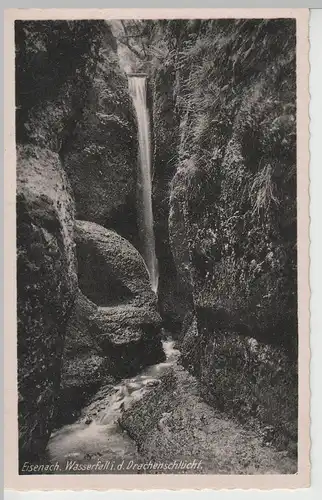 (69296) AK Eisenach, Drachenschlucht, Wasserfall, vor 1945