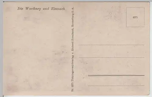 (67105) AK Eisenach, Panorama mit Wartburg, vor 1919