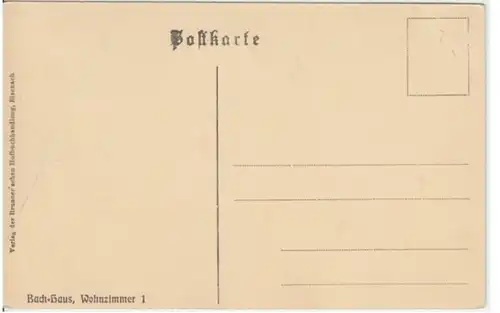 (3028) AK Eisenach, Thür., Bachhaus, Wohnzimmer, vor 1945