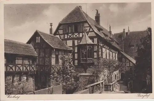 (112747) AK Eisenach, Wartburg, Burghof, Lutherhaus, Bahnpost 1934