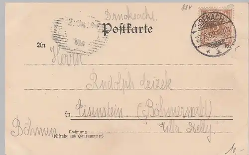 (111732) AK Gruß aus Eisenach, Panorama 1899