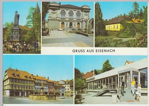 (111614) AK Eisenach, Landestheater, Kartausgarten, Ausstellungspavillon DDR 197