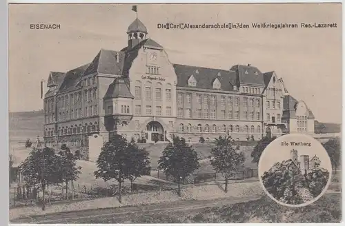 (111460) AK Eisenach, Carl Alexander Schule, Reserve Lazarett, vor 1945