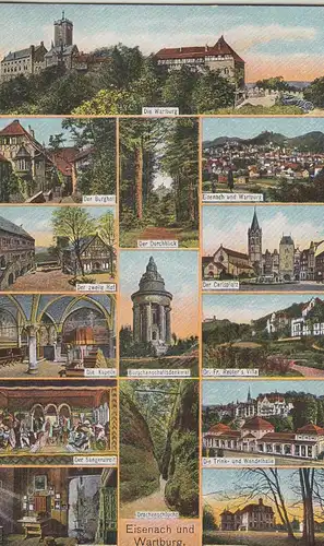 (108154) AK Eisenach, Mehrbildkarte 1910/20er