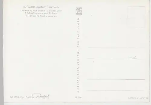 (102276) AK Eisenach, Mehrbildkarte 1967