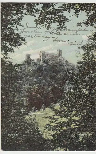 (100632) AK Eisenach, Blick zur Wartburg 1907