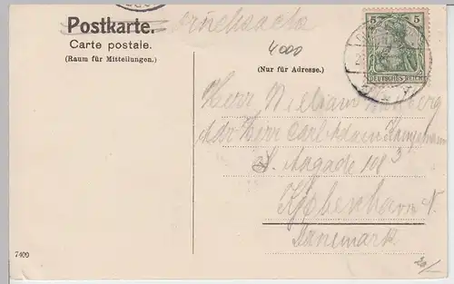 (95167) AK Düsseldorf, Rheinbrücke, Dampfschiff 1905