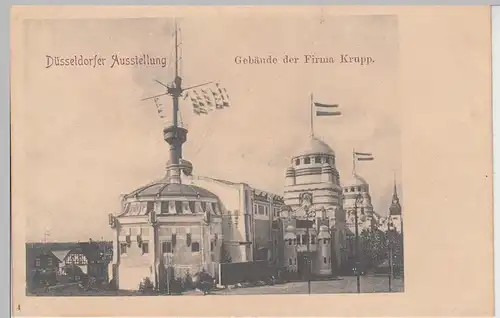 (85067) AK Düsseldorf, Gebäude der Firma Krupp, Ausstellung 1902