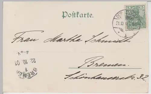 (76700) AK Düsseldorf, Europäischer Hof, 1901