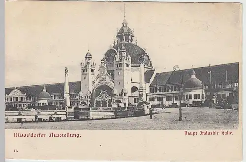 (41969) AK Düsseldorf, Ausstellung Haupt-Industrie-Halle um 1900