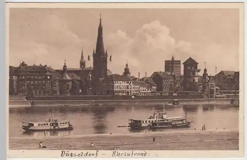 (41169) AK Düsseldorf, Rheinfront der Altstadt, 1931