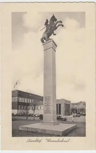 (3085) AK Düsseldorf, Ulanendenkmal 1942