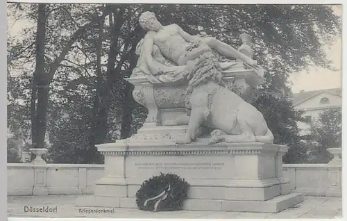 (28123) AK Düsseldorf, Kriegerdenkmal 1909