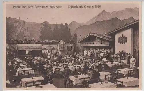 (113857) AK Düsseldorf, Gesolei, Bayerisches Alpendorf 1926