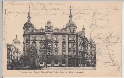 (112436) AK Düsseldorf, Restaurant Adler 1904