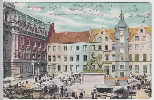 (105712) AK Düsseldorf, Marktplatz, 1904