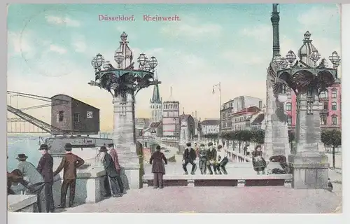 (105708) AK Düsseldorf, Rheinwerft, 1909