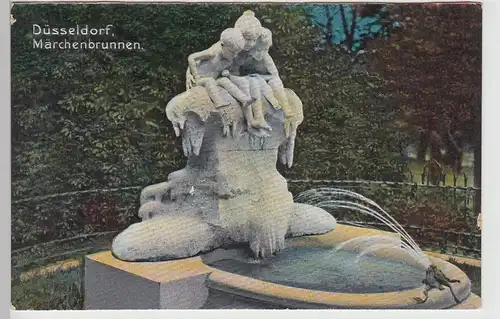 (105707) AK Düsseldorf, Märchenbrunnen, 1916
