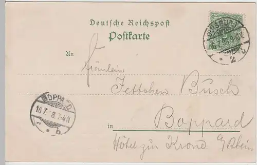 (76690) AK Duisburg, Gruss aus der Tonhalle, Litho 1898