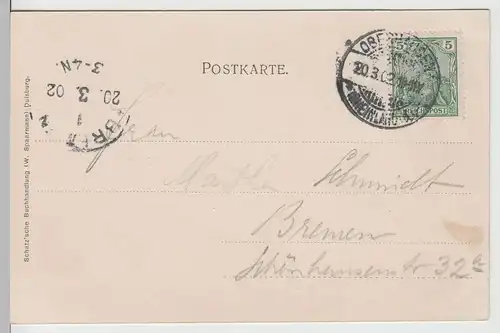 (76689) AK Duisburg, Kaiserdenkmal und Aussichtsturm, 1902