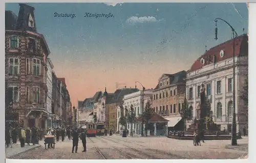 (112091) AK Duisburg, Königstraße, vor 1945
