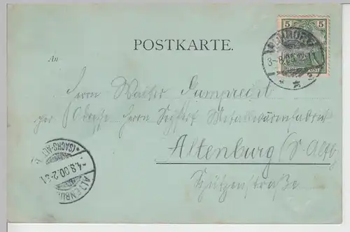 (111886) AK Gruß aus Ruhrort, Duisburg, Kaiserhafen, Mondscheinkarte 1900